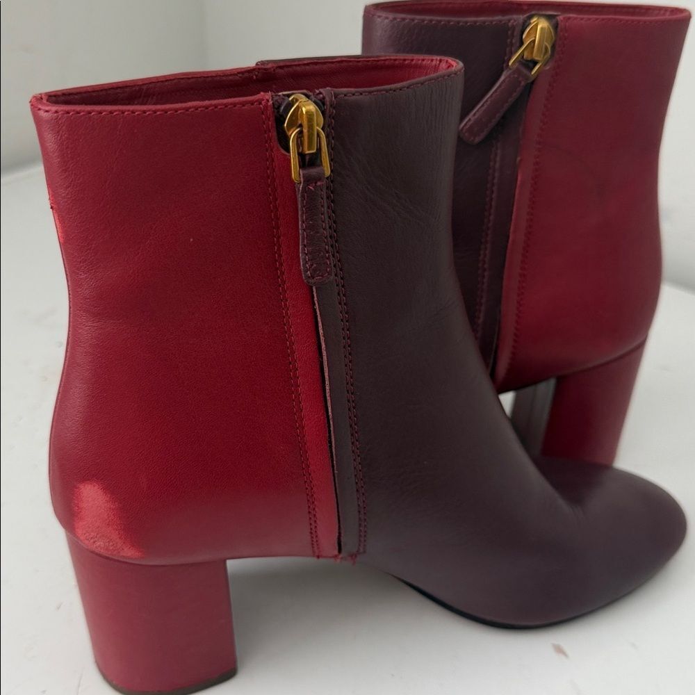 Tory Burch Women's Brooke Two-Tone Leather Booties 8 - Picture 5 of 8